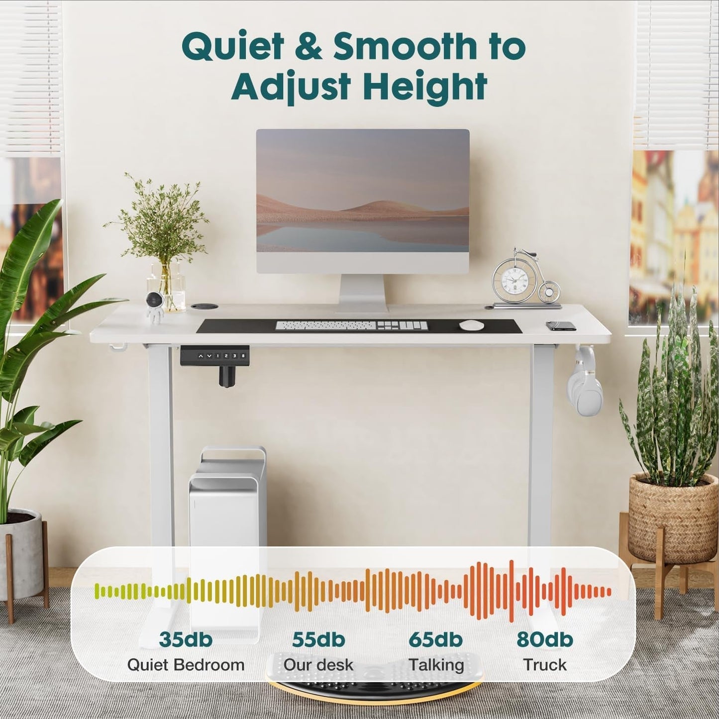 55" Electric Standing Desk - Adjustable Height