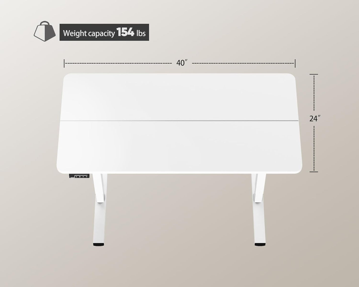40” Electric Standing Desk – Home Office Workstation