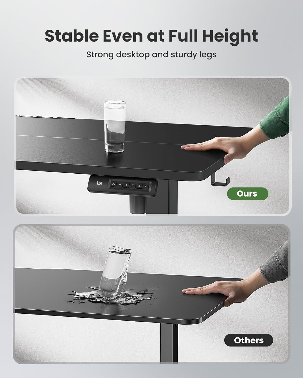 48" Standing Desk - Adjustable Height Stand up Home Office Desk