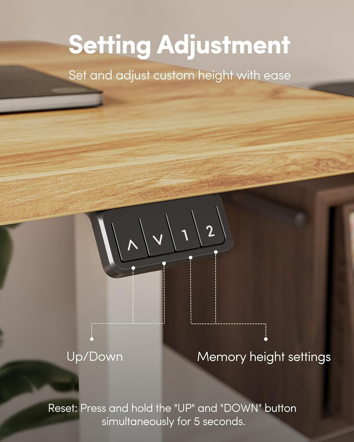 55” Electric Standing Desk – Height Adjustable with Memory Settings