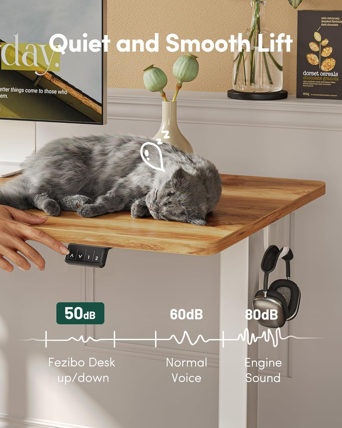 55” Electric Standing Desk – Height Adjustable with Memory Settings